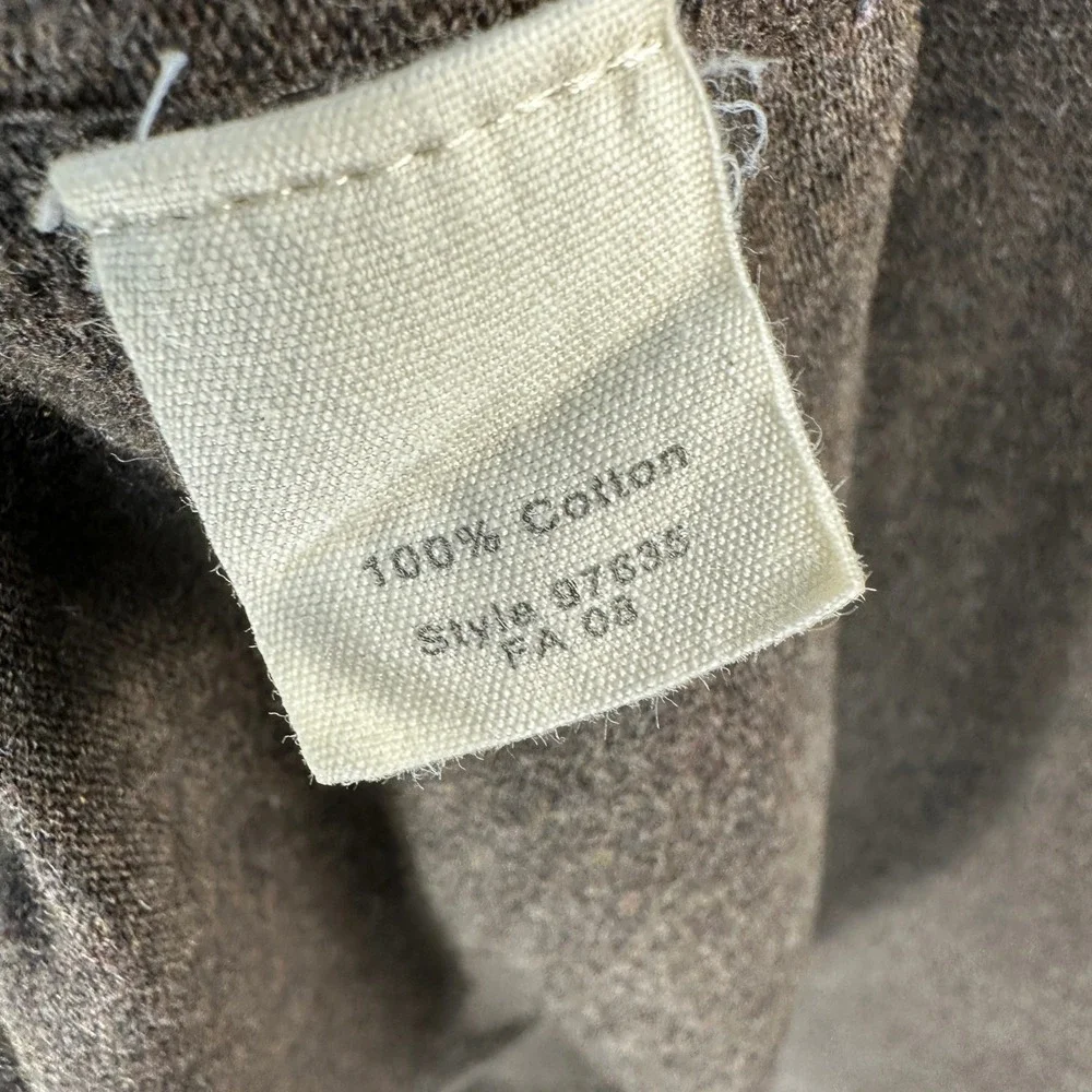 J Crew Mens‎ Heathered Brown 1/2 Zip Mock Collar Pullover Sweater XL Large